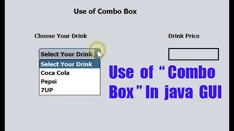 Use of Combo Box In GUI | Java GUI | Urdu /Hindi | Tutorial 7