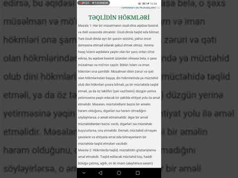 Təqlidin hökmləri. Ayətullahul-uzma Seyyid Əli Sistani (h) Ağa