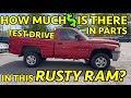 Non repairable 600 99 ram 1500 has a bad frame how will i do parting this out test everything
