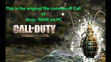 This original file common.ff CoD : WAW on PC from last update! (1.7)
