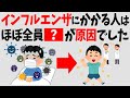 インフルエンザにかかる人は、ほぼ全員〇〇が原因でした...【健康の雑学】