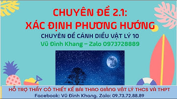 Chuyên đề 2 bài 1 Xác định phương hướng (Chuyên đề 10 Cánh diều - Vũ Đình Khang)