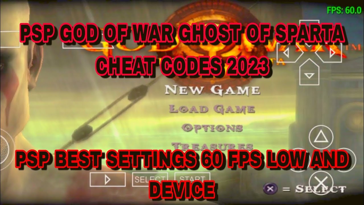 God of war ghost of sparta PPSSPP Emulator cheat code Psp Best Settings Low  And Device 2023 