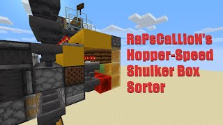 RaPsCaLLioN&#39;s Hopper-Speed Shulker Box Sorter | Minecraft Java Edition | 1.16.3