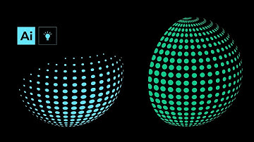 Color Halftone Sphere & 3D Revolve Map Artwork Effect | Adobe Illustrator
