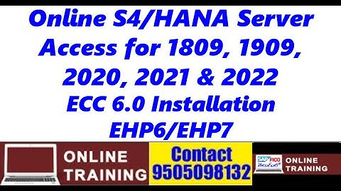 SAP ECC 6.0 Software Installation|| For EHP 6 and EHP 7|| Online S4/HANA Server Access