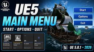 Unreal Engine Practice: Creating a Game Main Menu w/ Start Button, Options and Exit