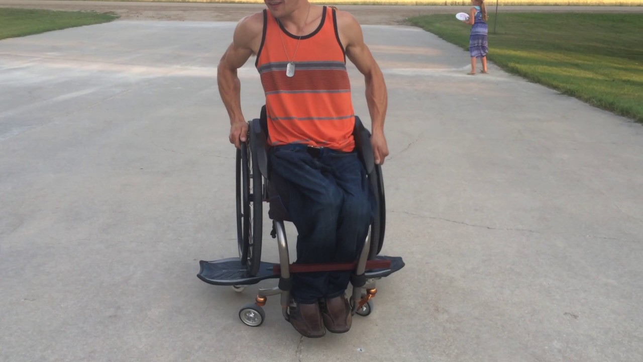 First time on a ripstick on a Wheelchair - YouTube