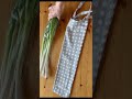 100均手ぬぐいで縦長エコバッグ♡ネギバッグの作り方。簡単ハンドメイド#shorts