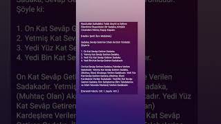 Sadaka, Sevâp Getirme Ciheti Ile Dört Yönlüdür. Şöyle Ki