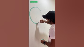Simple circle painting on wall | boho art on wall | ✍️👨‍🎨⭕️ #shorts #art #painting