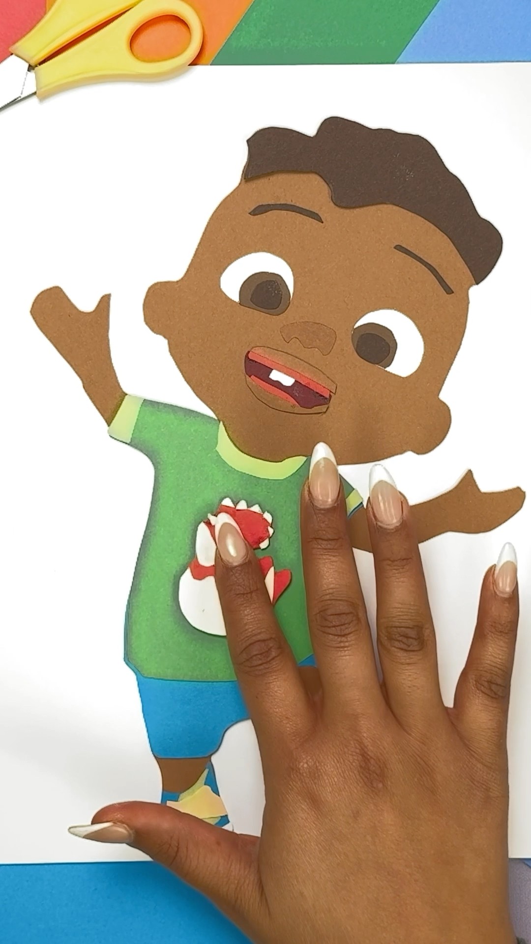 Crafting Cody with Rainbow Paper! DIY Baby Cody 1-2-3! #cocomelon #shorts