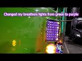Replacing my breather lights with purple led's in a fitzgerald freightliner coronado