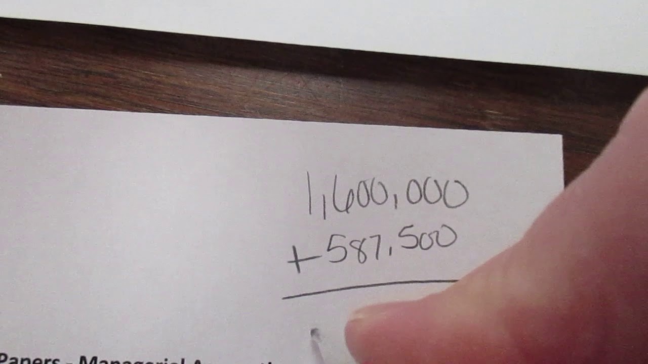 MA - Chapter 5 Step by Step Problem 5 2B Managerial Accounting - YouTube