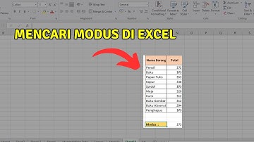 CARA MENCARI MODUS DI MICROSOFT EXCEL
