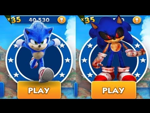 Sonic Dash vs Sonic Exe - Movie Sonic vs All Bosses Zazz Eggman- All 61 ...