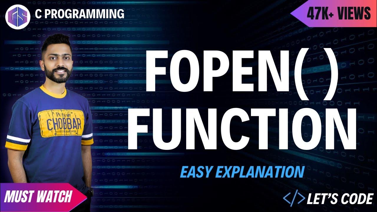 fopen() function in file handling Opening, reading, appending