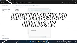 How To Hide Wireless Network Security Key Or Password In Windows