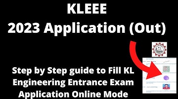 KLEEE 2023 Application Form (Released) How to Fill KLEEE Application Form Online Mode