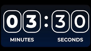 3 Minutes 30 Seconds Count Down Timer Alarm Clock | 210 Seconds Alarm Count Down