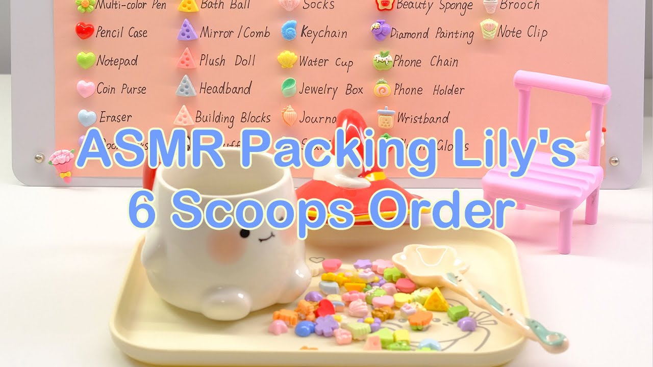 【Litebord Lucky Scoops】ASMR Packing Lily's 6 Scoops Order