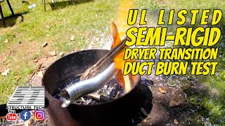Ul Listed Semi-Rigid Dryer Transition Duct Burn