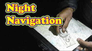 Night navigation with map and compass
