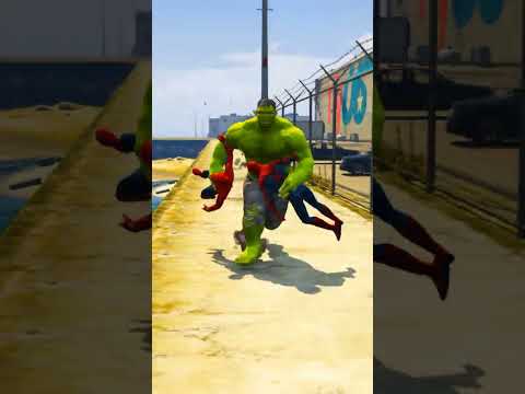 GTA 5 SPIDER-MAN VS HULK SMASH EPIC BATTLE #shorts #spiderman #hulk