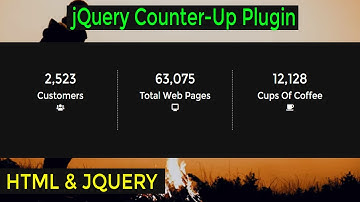 Animated Number Counter Using Html Css & jQuery Counter-Up Plugin