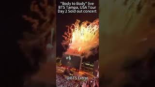 bts "body to body" live, bts tampa, usa tour, day 2 sold out concert #bts #btstampa #btslive #btsusa