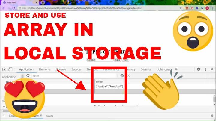 JS - How to STORE and USE an Array in Local Storage