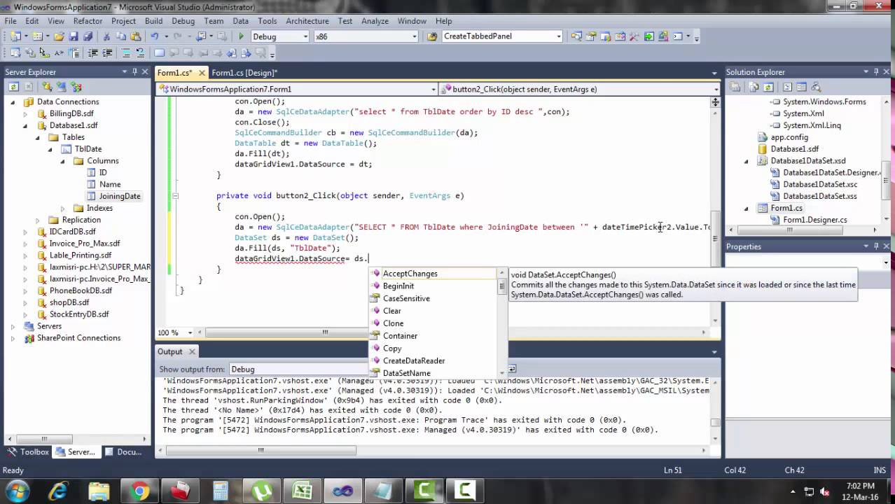 Getting data between two dates C# SQL - YouTube