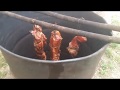 Копченое мясо в коптильне из бочки Дедовский способ приготовления мяса сала Коптильня из бочки своим