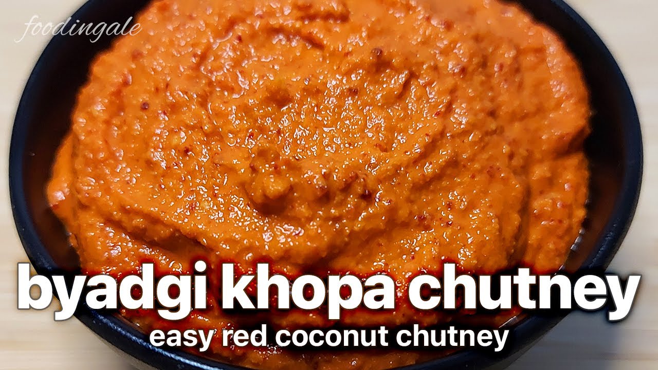 easy red coconut chutney | spicy dosa chutney | no cook chutney recipe | Foodingale