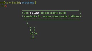 use alias to create quick shortcuts for longer commands in #linux