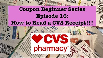 Coupon Beginner Series Ep 16: CVS Couponing|How to Read a CVS Receipt!!!!!