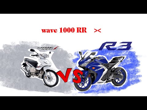 R3 Vs Wave 1000rr 555 Test Gopro Hero 5 : Guz Rider EP.1