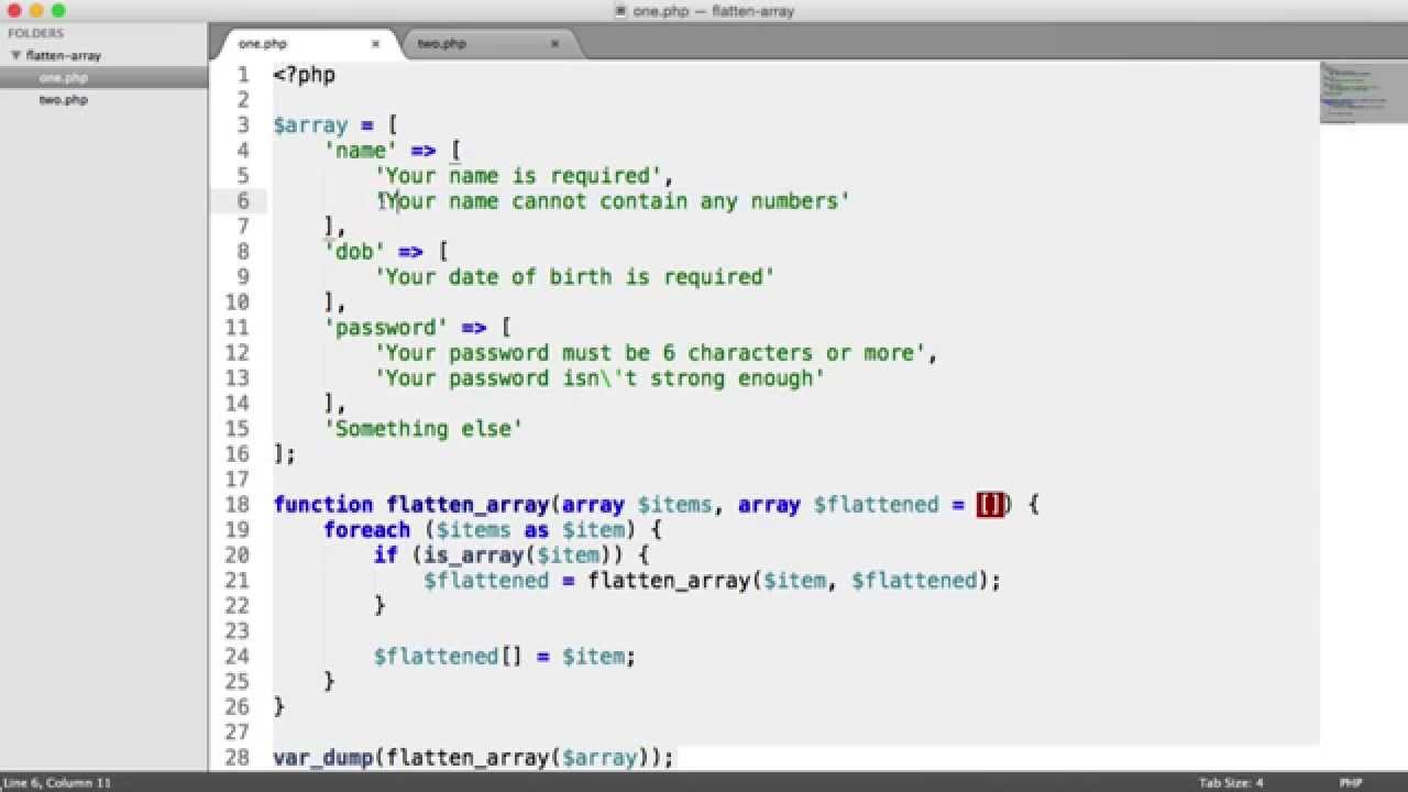 Flattening A Php Multidimensional Array