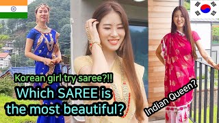 [Sub ENG] Korea's first Indian Saree Model | Saree Contest | Pick out!!