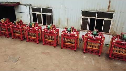 QTJ4-40 concrete hollow block machine and color paving stone brick machine test 9 set for Africa buy