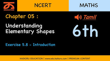 NCERT | Class 6 | Maths | CH-05-LE-46 | Ex 5.8 - Introduction | Understanding Elementary Shapes
