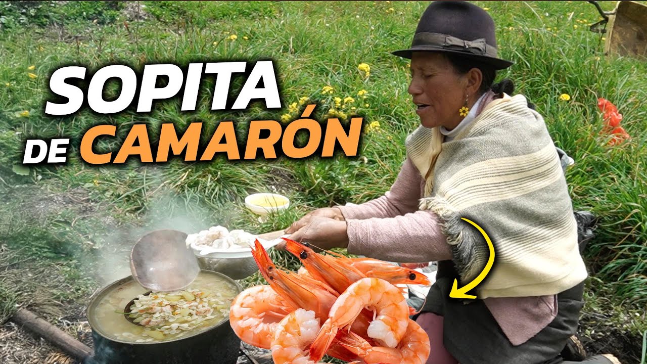 RICA SOPA de CAMARONES A LEÑA EN EL PÁRAMO | Doña Empera