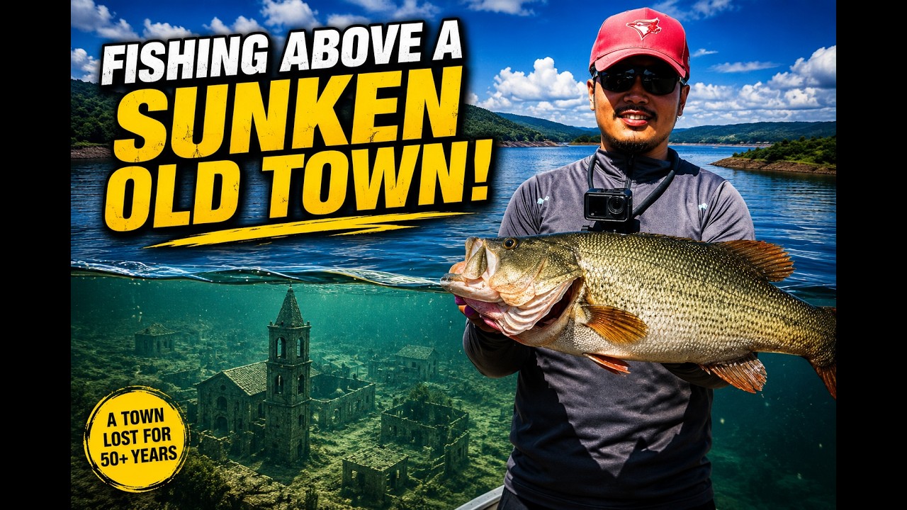 I Fished Above a Sunken Town… and Caught GIANT Bass!