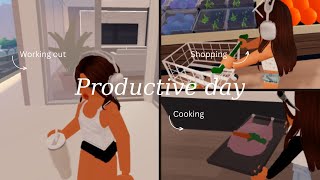 PRODUCTIVE DAY (WORKING OUT,WATCHING SUNRISE, MAKING MEALS) (EP 4 BERRY AVENUE)