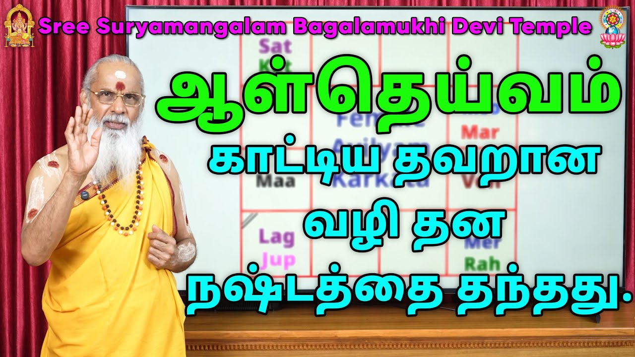 ஆள்தெய்வம் காட்டிய தவறான வழி தன நஷ்டத்தை தந்தது.