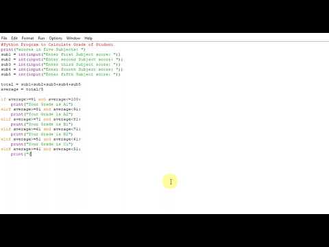 Python Program to Calculate Grade of Student