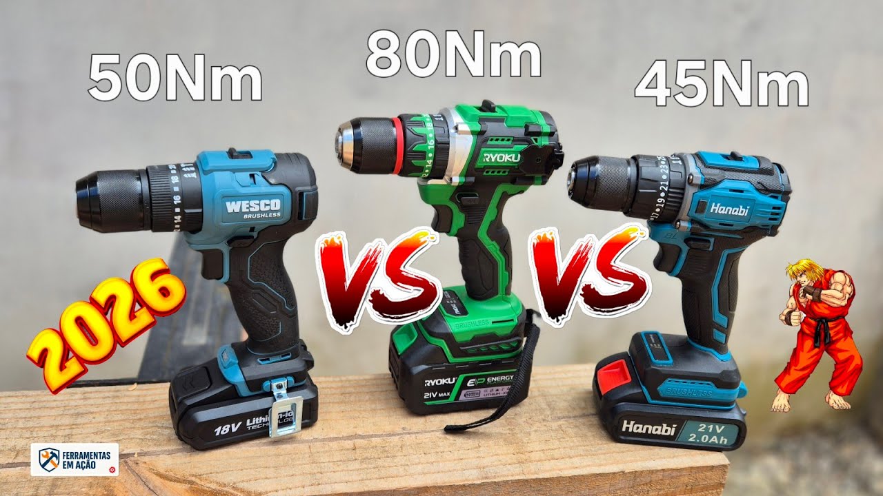 Quem Venceu??? Parafusadeira Furadeira wesco 18v Modelo Novo 