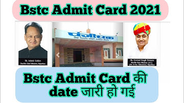 Bstc admit card 2021|bstc admit card 2021 kaise download kare|bstc admit card