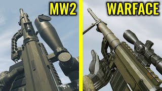 WARFACE vs COD MW2 2022 - Weapons Comparison