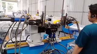 Double head hydraulic fully automatic pipe bending machine